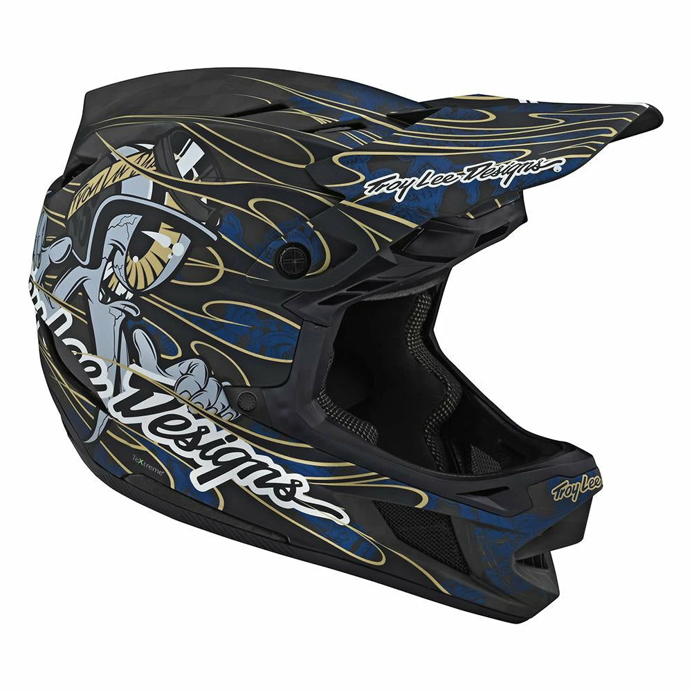 Helmets Troy Lee Designs Limited Edition D4 Carbon-Eyeball Blue 5 Helmets Troy Lee Designs Limited Edition D4 Carbon-Eyeball Blue
