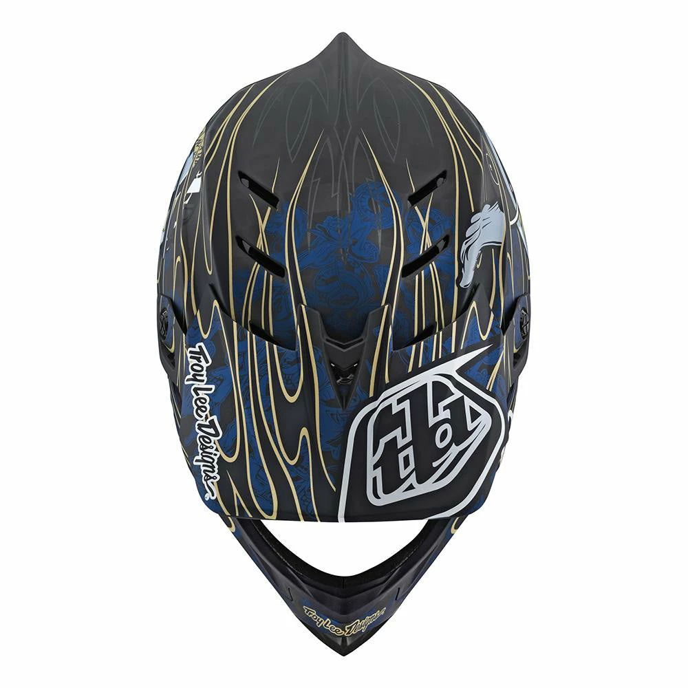 Helmets Troy Lee Designs Limited Edition D4 Carbon-Eyeball Blue 6 Helmets Troy Lee Designs Limited Edition D4 Carbon-Eyeball Blue