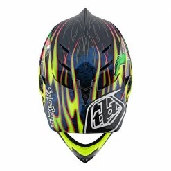 Troy Lee Designs D4 Carbon MIPS Helmet-Eyeball Flo Yellow