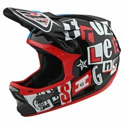 Troy Lee Designs D3 Fiberlite Anarchy Helmet-Black