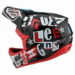 Troy Lee Designs D3 Fiberlite Anarchy Helmet-Black