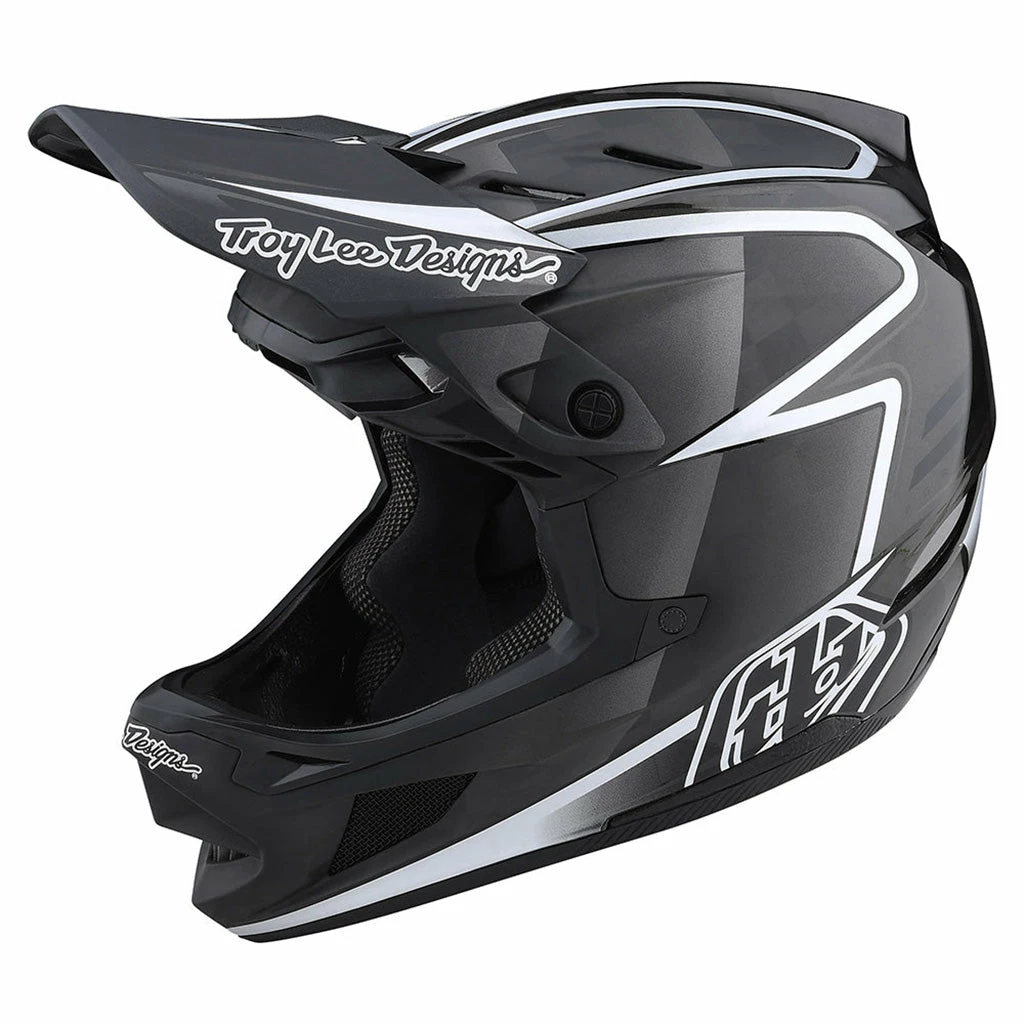 Troy Lee Designs D4 Carbon Lines BMX Helmet-Black/Gray 1 Troy Lee Designs D4 Carbon Lines BMX Helmet-Black/Gray