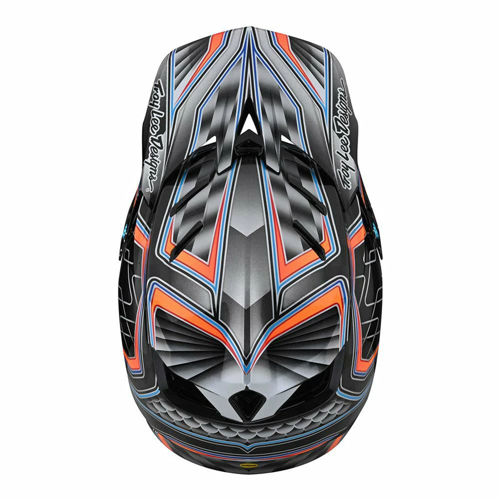 PROTECTIVE GEAR Troy Lee Designs D4 Carbon MIPS Low Rider Helmet-Gray 3 PROTECTIVE GEAR Troy Lee Designs D4 Carbon MIPS Low Rider Helmet-Gray