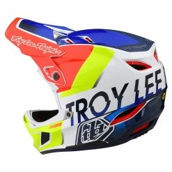 PROTECTIVE GEAR Troy Lee Designs D4 Composite Qualifier BMX Helmet-White/Blue 10 PROTECTIVE GEAR Troy Lee Designs D4 Composite Qualifier BMX Helmet-White/Blue