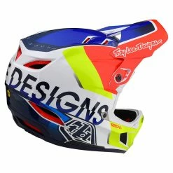 PROTECTIVE GEAR Troy Lee Designs D4 Composite Qualifier BMX Helmet-White/Blue 12 PROTECTIVE GEAR Troy Lee Designs D4 Composite Qualifier BMX Helmet-White/Blue