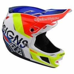 PROTECTIVE GEAR Troy Lee Designs D4 Composite Qualifier BMX Helmet-White/Blue 14 PROTECTIVE GEAR Troy Lee Designs D4 Composite Qualifier BMX Helmet-White/Blue