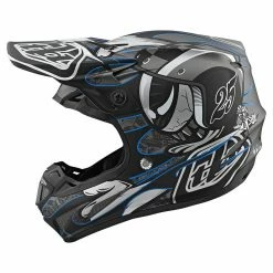 Troy Lee Designs SE4 Composite MIPS Eyeball Helmet-Black/Silver