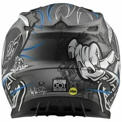 Troy Lee Designs SE4 Composite MIPS Eyeball Helmet-Black/Silver