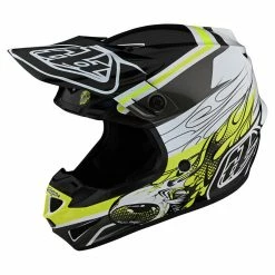 Troy Lee Designs SE4 Skooly Helmet-Black/Yellow PROTECTIVE GEAR