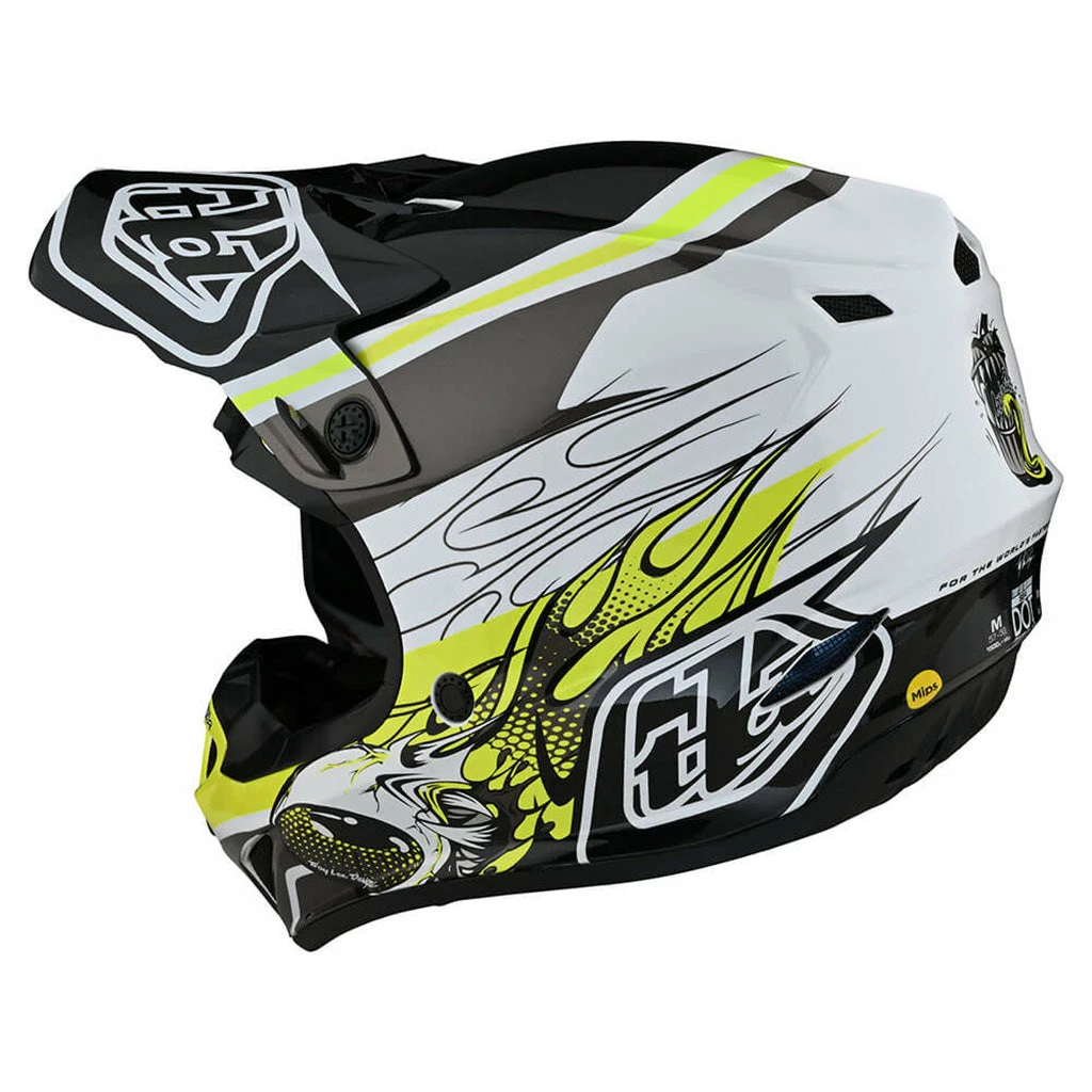Troy Lee Designs SE4 Skooly Helmet-Black/Yellow PROTECTIVE GEAR 3 Troy Lee Designs SE4 Skooly Helmet-Black/Yellow PROTECTIVE GEAR