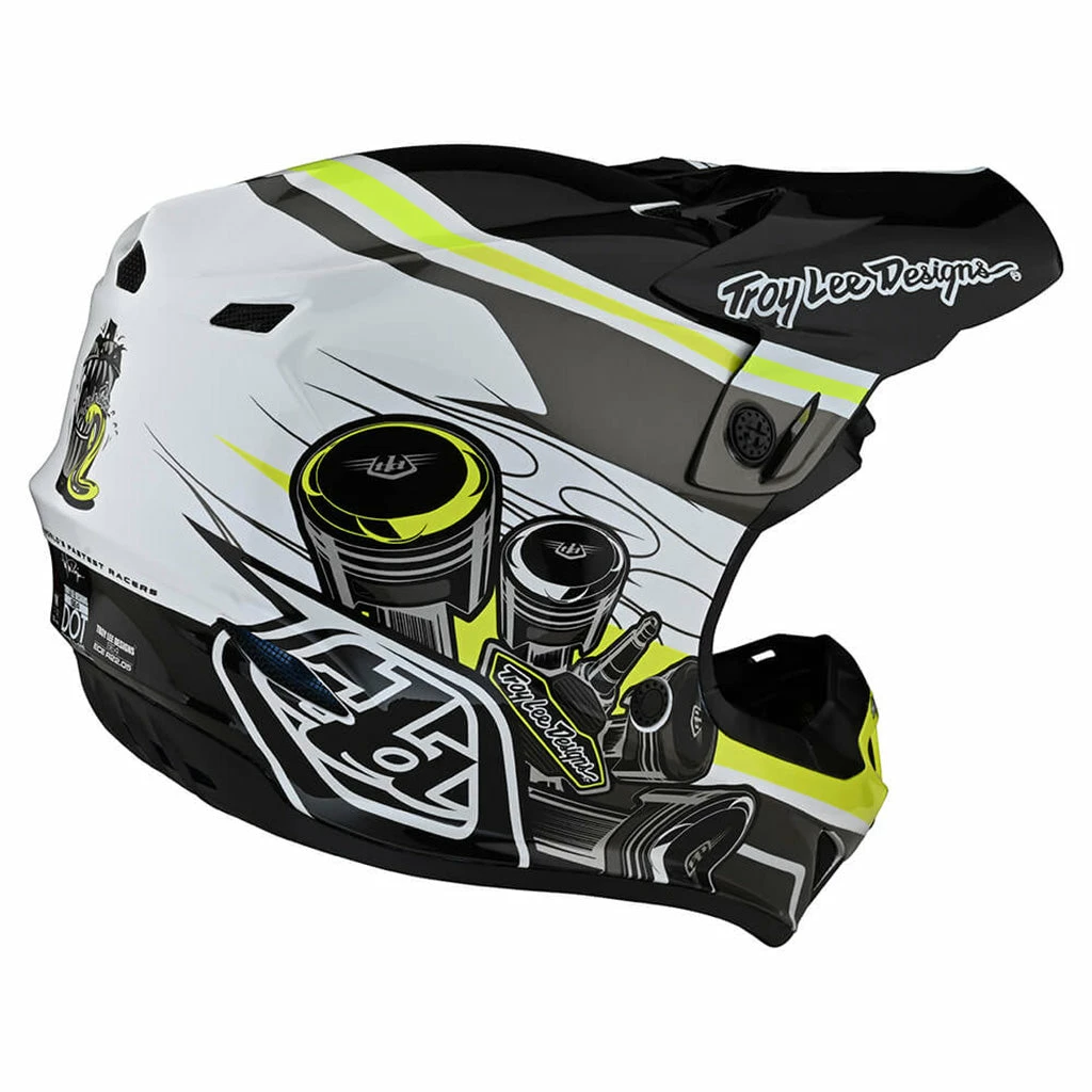 Troy Lee Designs SE4 Skooly Helmet-Black/Yellow PROTECTIVE GEAR 5 Troy Lee Designs SE4 Skooly Helmet-Black/Yellow PROTECTIVE GEAR