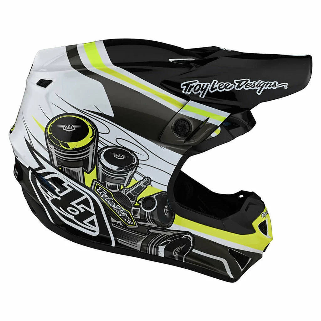 Troy Lee Designs SE4 Skooly Helmet-Black/Yellow PROTECTIVE GEAR 6 Troy Lee Designs SE4 Skooly Helmet-Black/Yellow PROTECTIVE GEAR