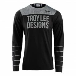 Troy Lee Skyline LS Chill Jersey-Pinstripe Black/Gray RACE WEAR