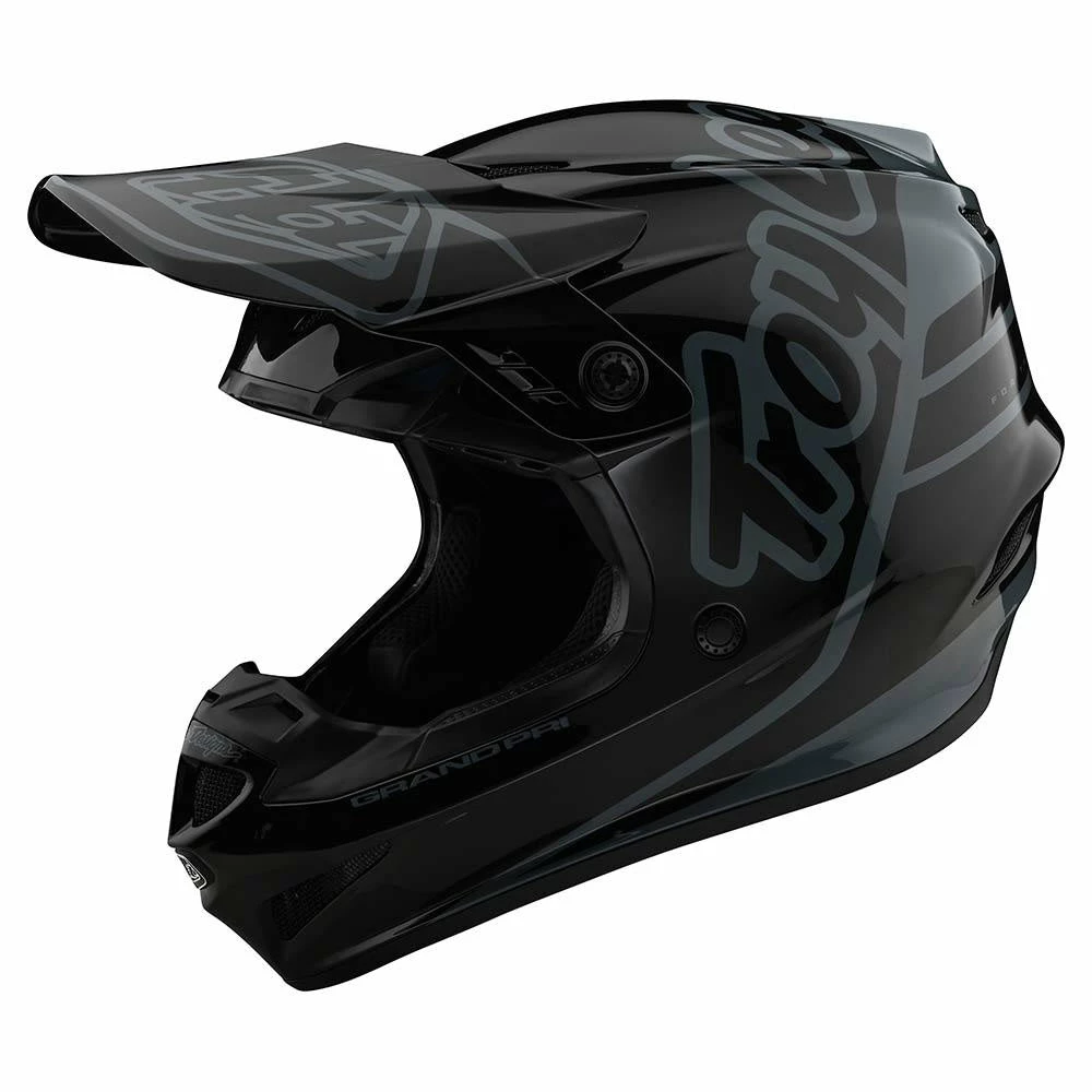 PROTECTIVE GEAR Troy Lee Designs GP Silhouette Helmet-Black/Gray 1 PROTECTIVE GEAR Troy Lee Designs GP Silhouette Helmet-Black/Gray