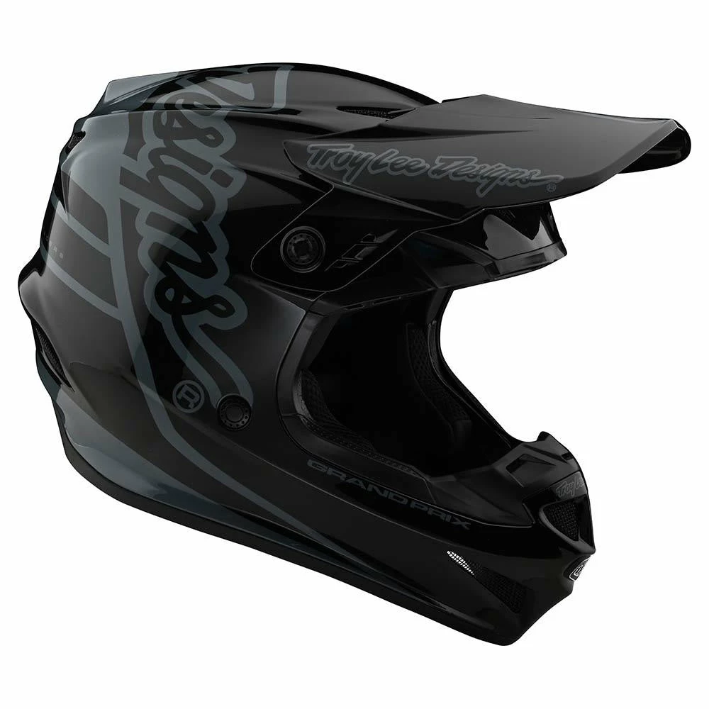 PROTECTIVE GEAR Troy Lee Designs GP Silhouette Helmet-Black/Gray 4 PROTECTIVE GEAR Troy Lee Designs GP Silhouette Helmet-Black/Gray