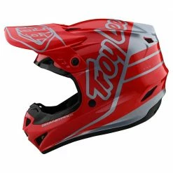 Troy Lee Designs GP Silhouette Helmet-Red/Silver PROTECTIVE GEAR