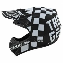 Troy Lee Designs SE4 Polyacrylite Checkers MIPS Helmet-Black/White