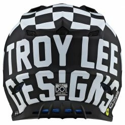 Troy Lee Designs SE4 Polyacrylite Checkers MIPS Helmet-Black/White