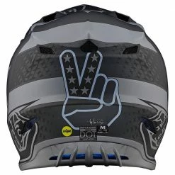 Troy Lee Designs SE4 Polyacrylite Freedom MIPS Helmet-Black/Gray