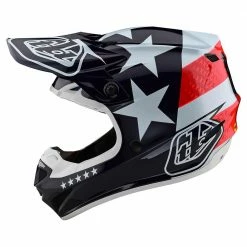 Troy Lee Designs SE4 Polyacrylite Freedom MIPS Helmet-Red/White PROTECTIVE GEAR