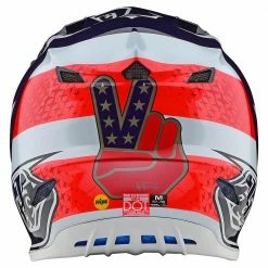 Troy Lee Designs SE4 Polyacrylite Freedom MIPS Helmet-Red/White PROTECTIVE GEAR