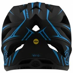 PROTECTIVE GEAR Troy Lee Designs Stage MIPS Helmet-Pinstripe Black/Cyan