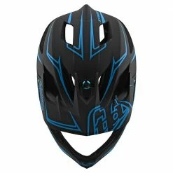 PROTECTIVE GEAR Troy Lee Designs Stage MIPS Helmet-Pinstripe Black/Cyan