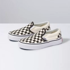 Vans Classic Slip-On Kids Shoe-Black/White Checkerboard SHOES