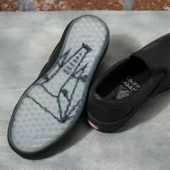 Vans Courage Adams Slip-On BMX Shoes-Black Elephant