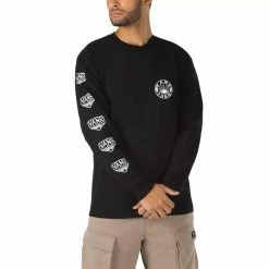 Vans Dakota Roche Logo Men's Long Sleeve T-Shirt-Black APPAREL