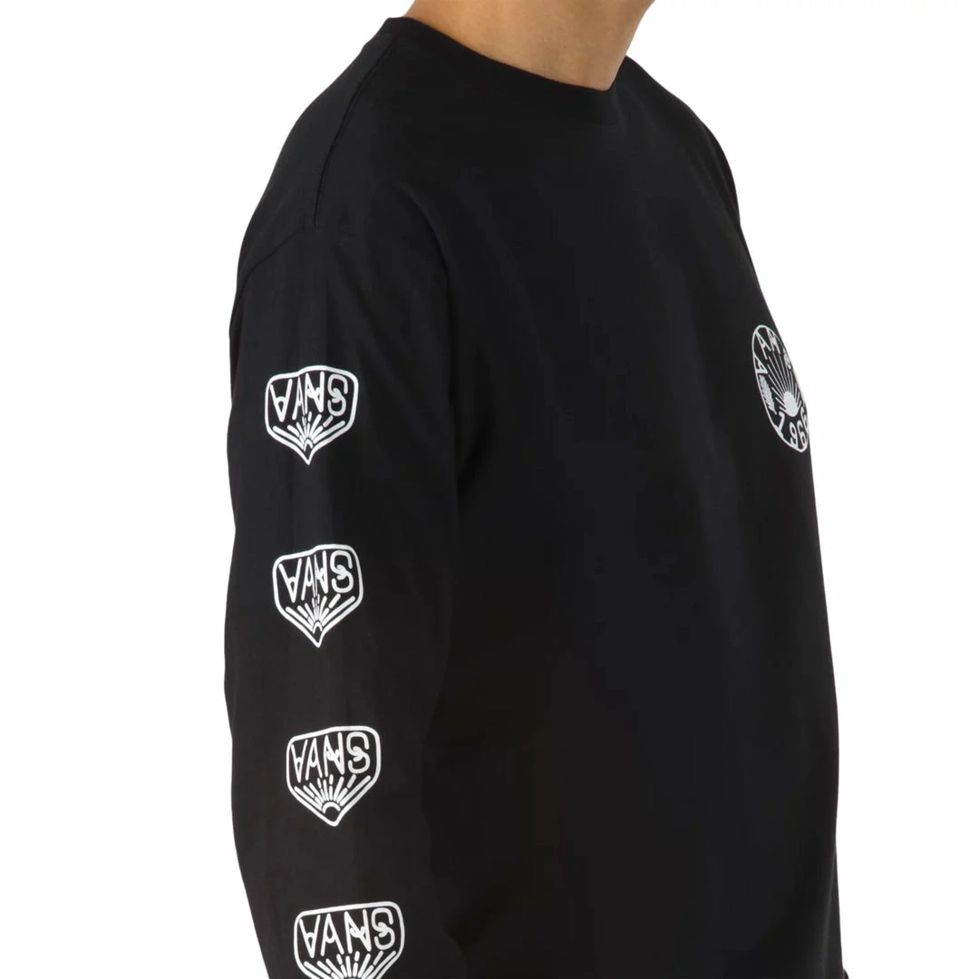 Vans Dakota Roche Logo Men's Long Sleeve T-Shirt-Black APPAREL 2 Vans Dakota Roche Logo Men's Long Sleeve T-Shirt-Black APPAREL