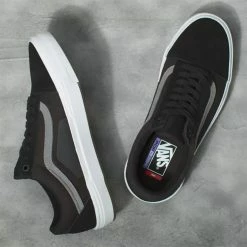 Vans Skate Old Skool BMX Shoes-Black/Gray/White
