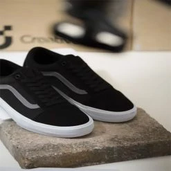 Vans Skate Old Skool BMX Shoes-Black/Gray/White