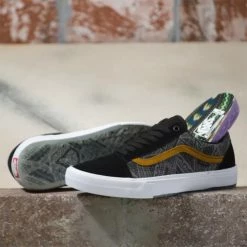 Vans Old Skool Courage Adams BMX Shoes-Black/Golden Brown