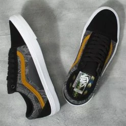 Vans Old Skool Courage Adams BMX Shoes-Black/Golden Brown