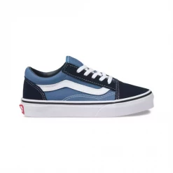 Vans Old Skool Kids Shoes-Navy-True White