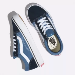 Vans Old Skool Kids Shoes-Navy-True White