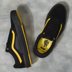 Vans Old Skool Pro Larry Edgar BMX Shoe-Black/Yellow SHOES 10 Vans Old Skool Pro Larry Edgar BMX Shoe-Black/Yellow SHOES