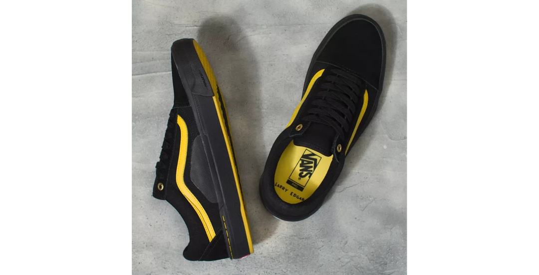 Vans Old Skool Pro Larry Edgar BMX Shoe-Black/Yellow SHOES 5 Vans Old Skool Pro Larry Edgar BMX Shoe-Black/Yellow SHOES