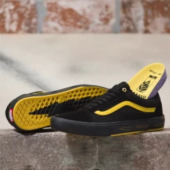 Vans Old Skool Pro Larry Edgar BMX Shoe-Black/Yellow SHOES 11 Vans Old Skool Pro Larry Edgar BMX Shoe-Black/Yellow SHOES