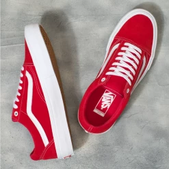 SHOES Vans Old Skool Pro Suede Shoe-Red/White