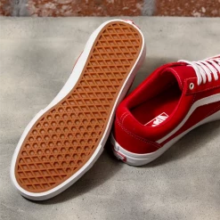 SHOES Vans Old Skool Pro Suede Shoe-Red/White