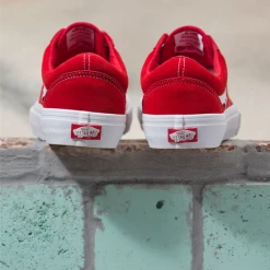 SHOES Vans Old Skool Pro Suede Shoe-Red/White