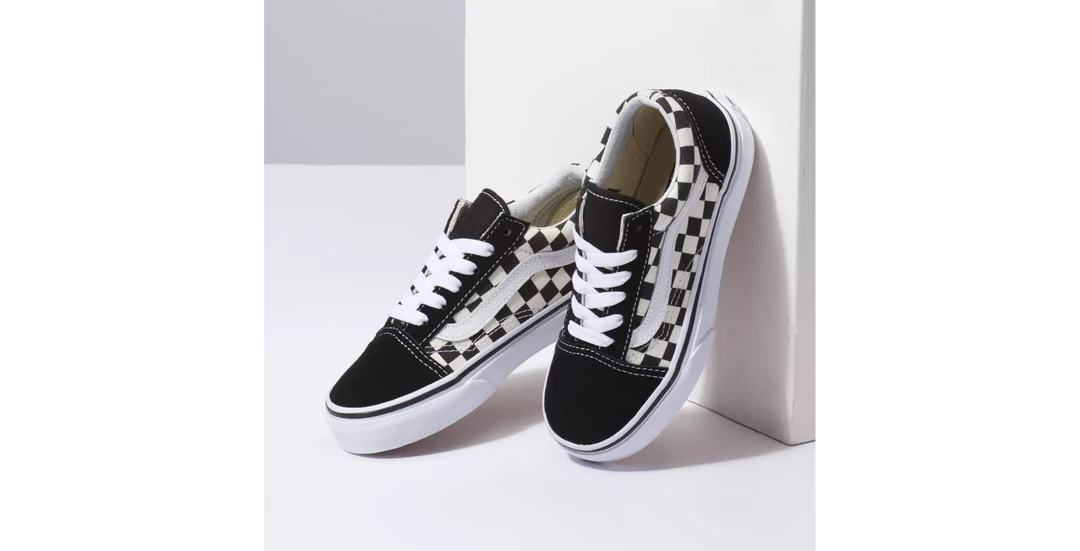 Vans Old Skool Primary Kids Shoe-Black/White Checkerboard 3 Vans Old Skool Primary Kids Shoe-Black/White Checkerboard