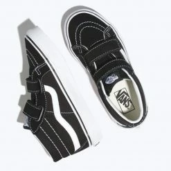 Vans SK8-Mid Reissue V Canvas & Suede Kids Shoes-Black/White