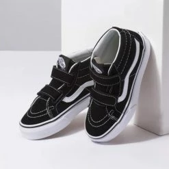 Vans SK8-Mid Reissue V Kids Shoes-Black/True White