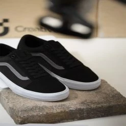 Vans Skate Old Skool BMX Shoes-Black/Gray/White
