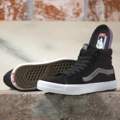 Vans Sk8-Hi BMX Shoes-Black/Gray/White