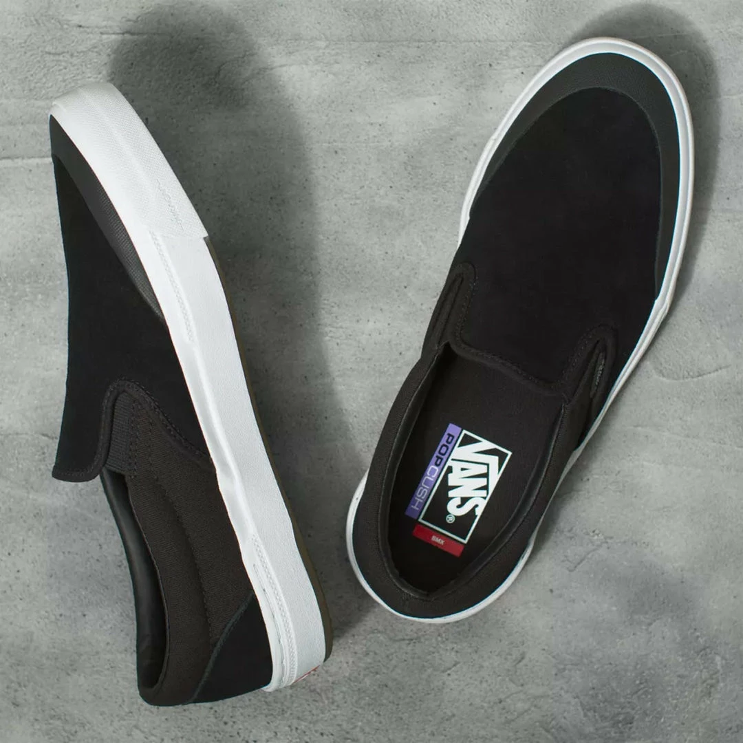 Vans Skate Slip-On BMX Shoes-Black/Gray/White 3 Vans Skate Slip-On BMX Shoes-Black/Gray/White