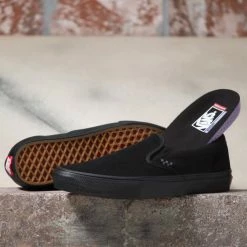 Vans Skate Slip-On Shoes-Black/Black